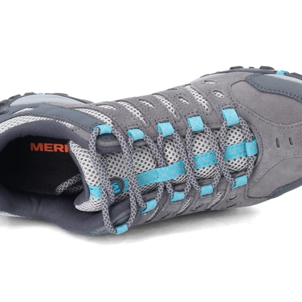Merrell Women's Crosslander 2 Gray and Blue Hiking Shoes - Picture 4 of 6